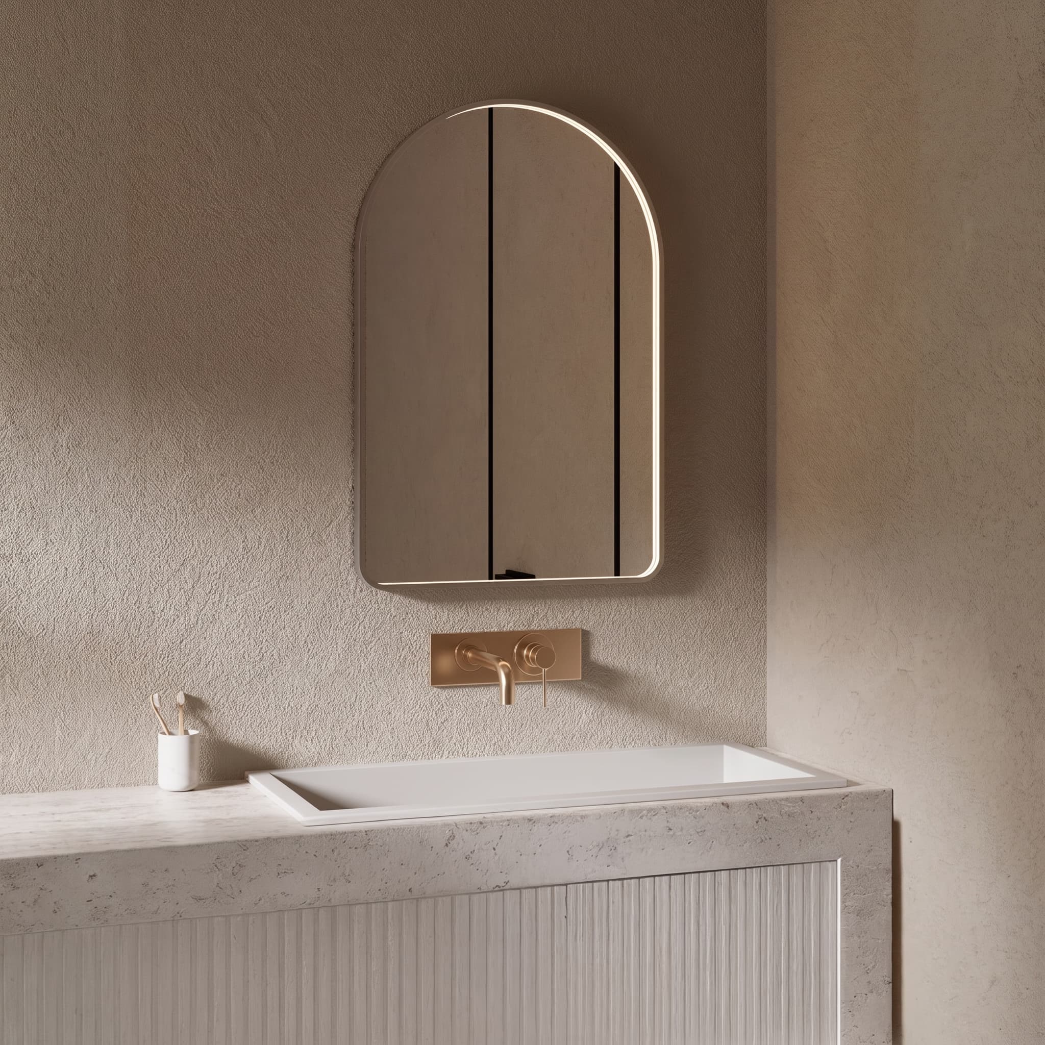 Espejo de baño con luz LED BUTAN