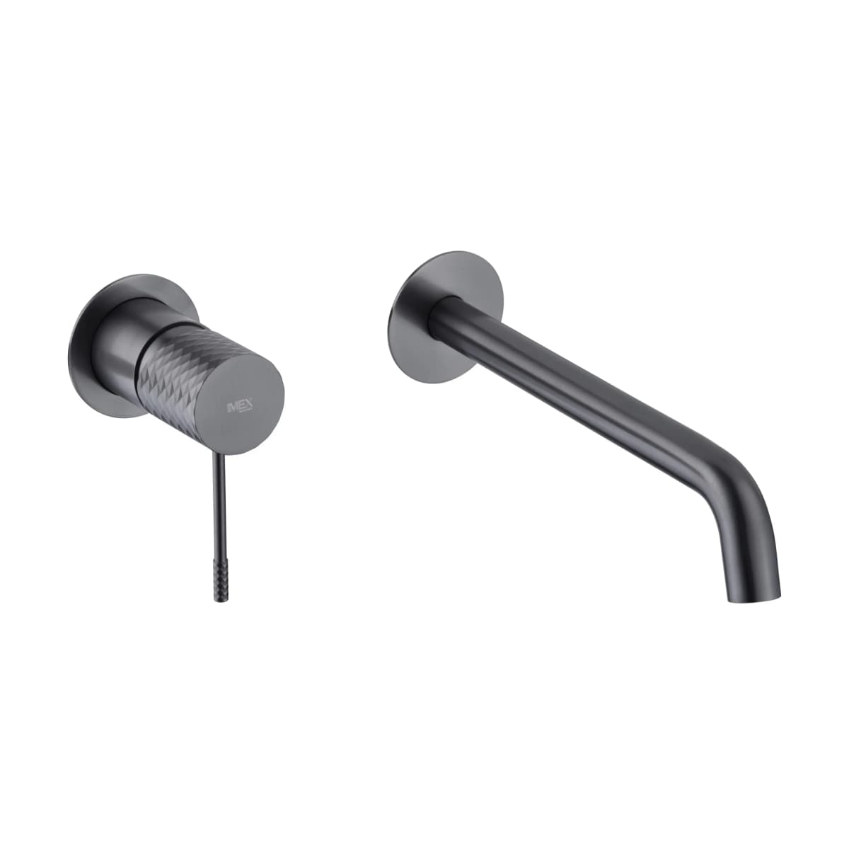 Grifo monomando lavabo empotrado Genova black gun metal