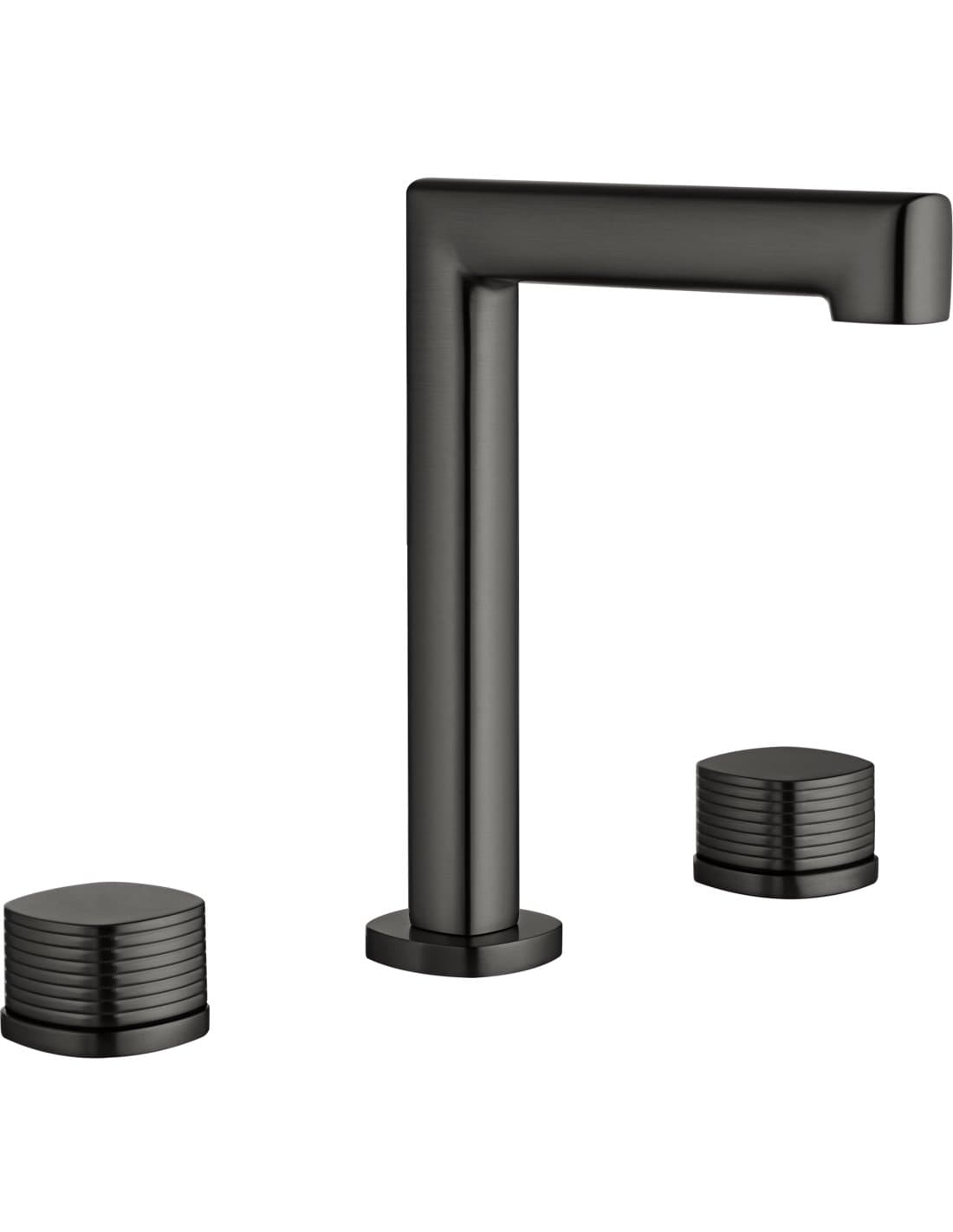 LAVABO BIMANDO SOBRENCIMERA CAÑO BAJO FIRENZE BLACK GUN METAL BBF065/BGM