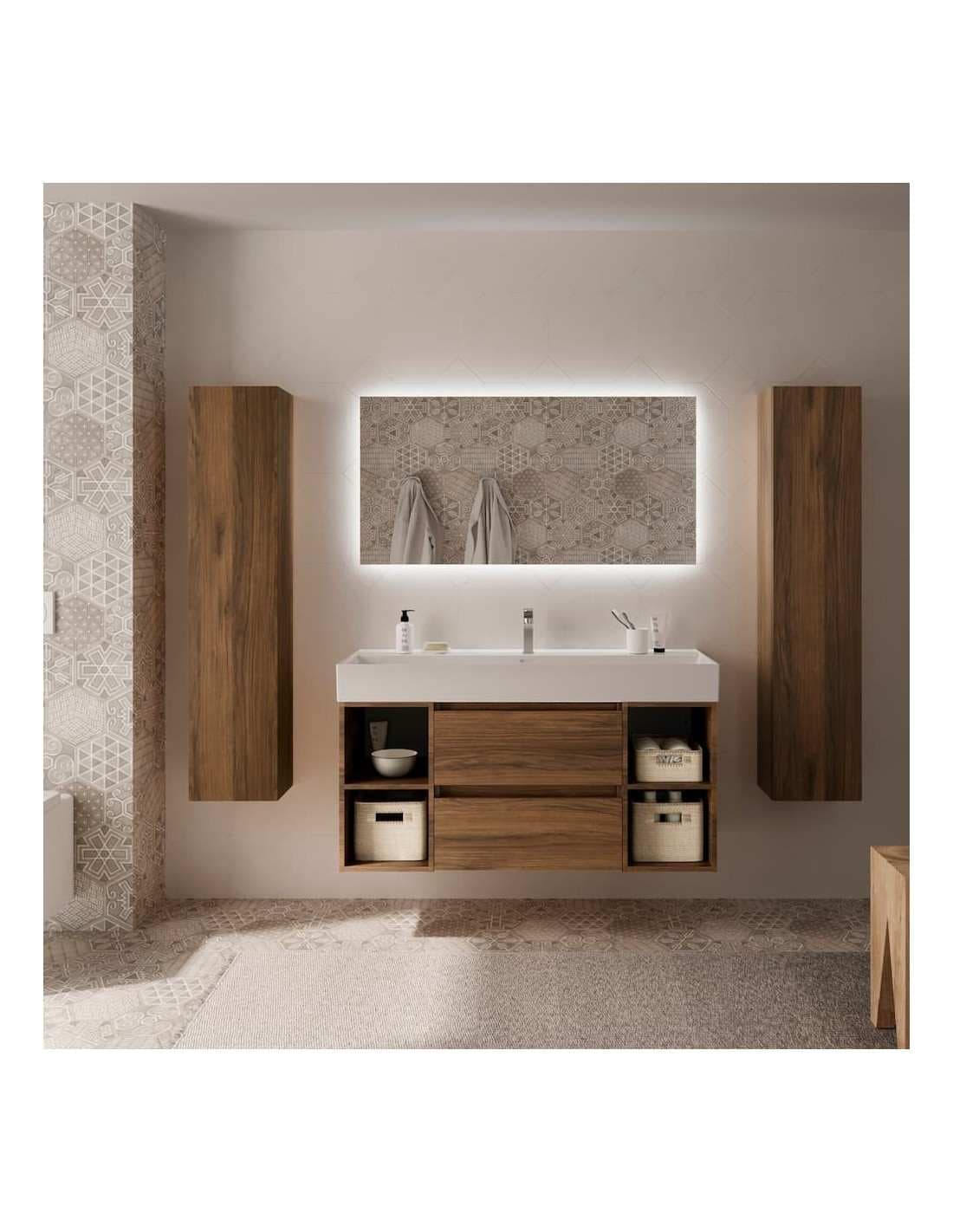 SALGAR BEQUIA Mueble de baño suspendido 120+ Lavabo Veneto