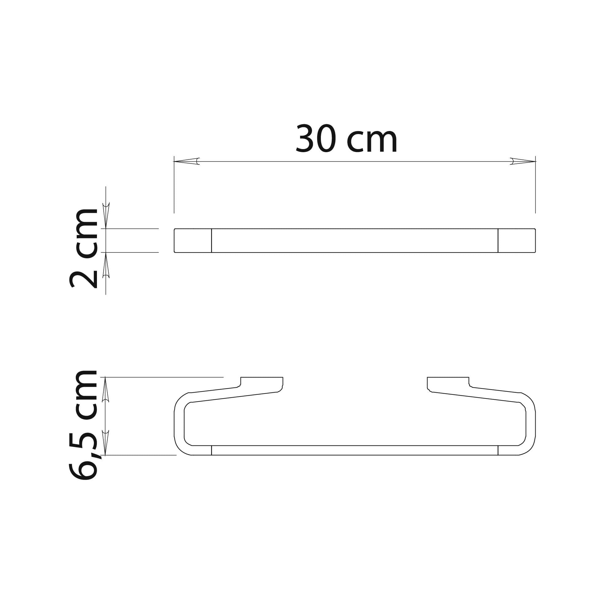 toallero 30 cm samoa cromo