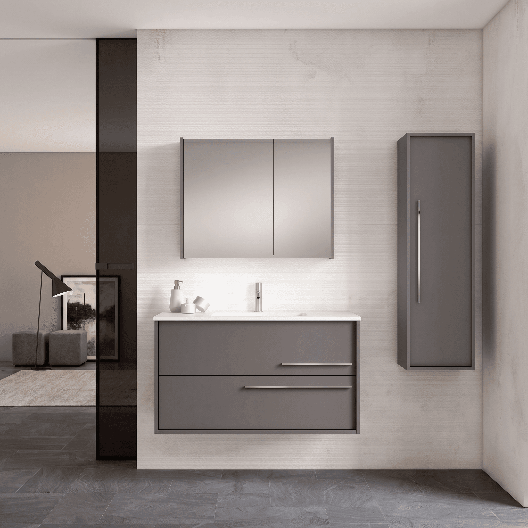 Mueble de baño suspendido Aqua 2C de Visobath