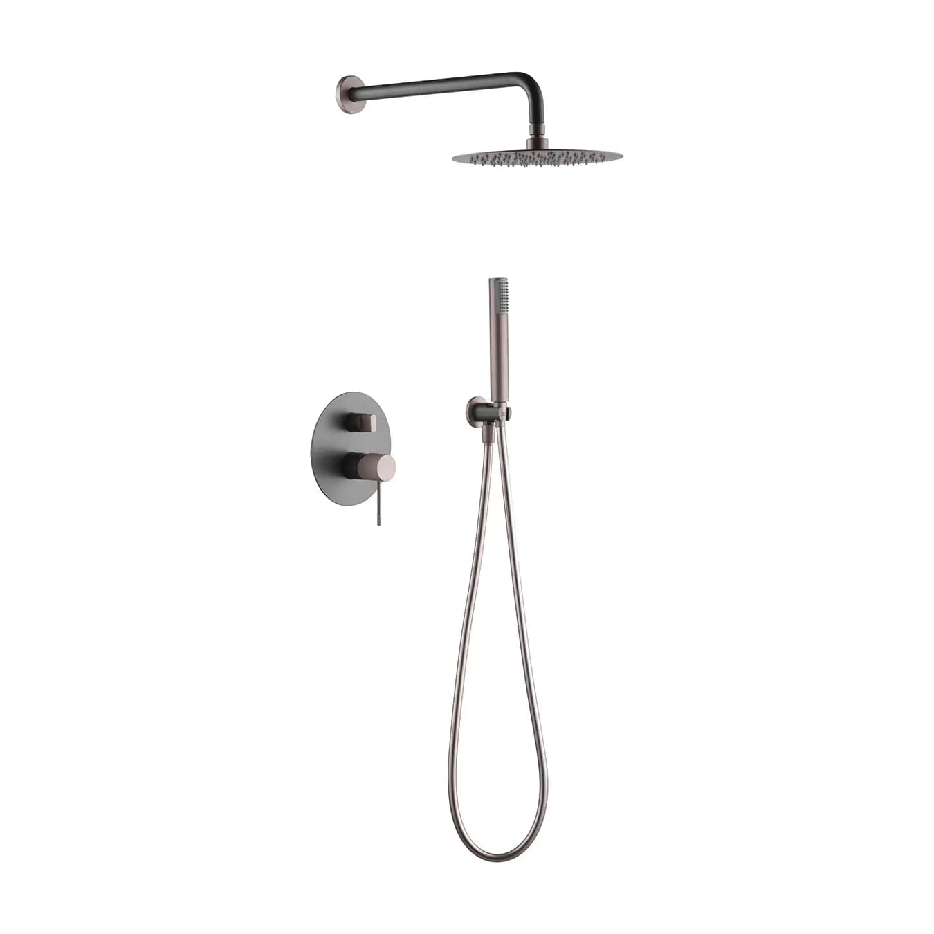 Monomando ducha empotrado Line gris mate / champagne / GPD038/GC