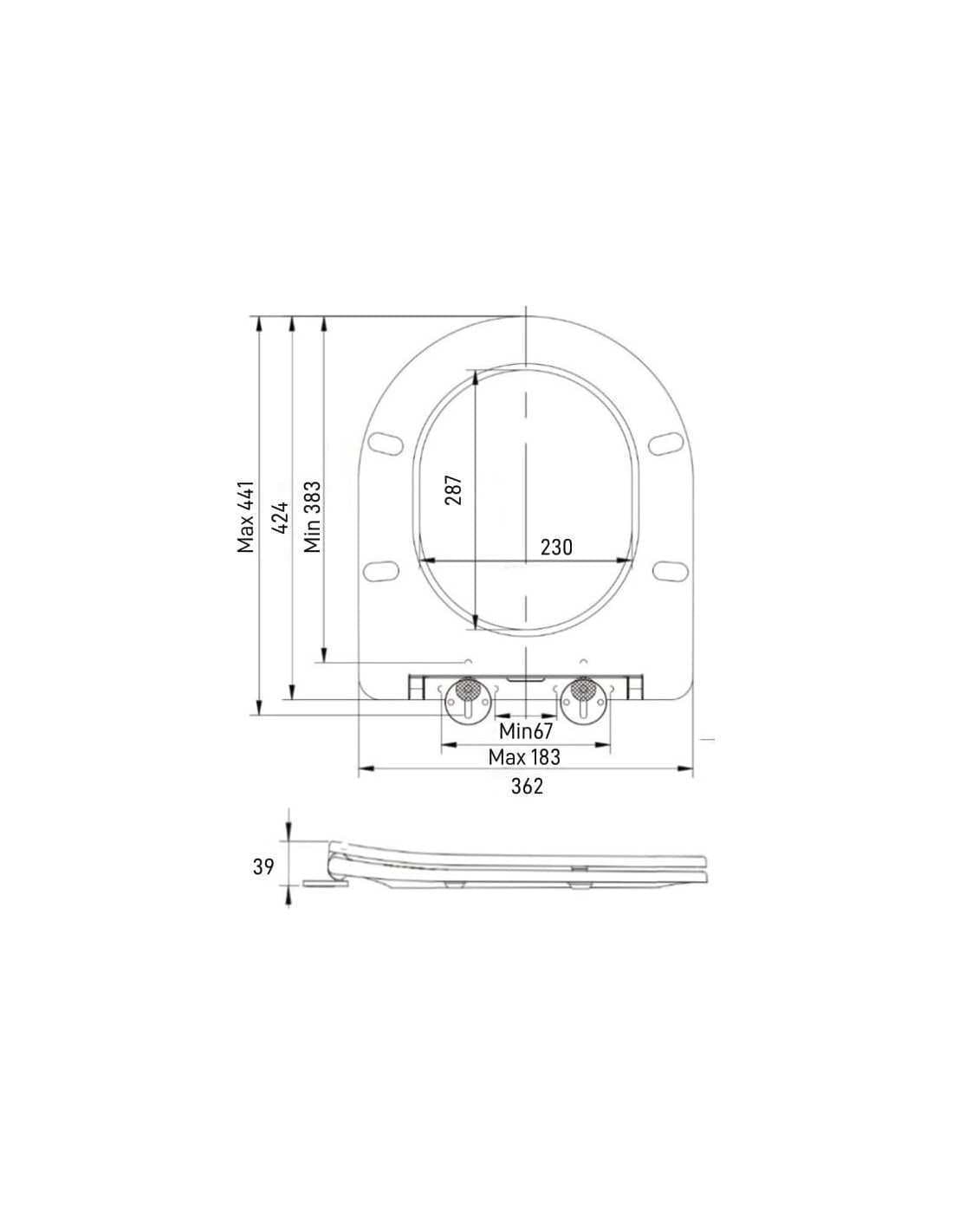 Tapa compatible Wc Duroplast Manacor de Strohm Teka blanca