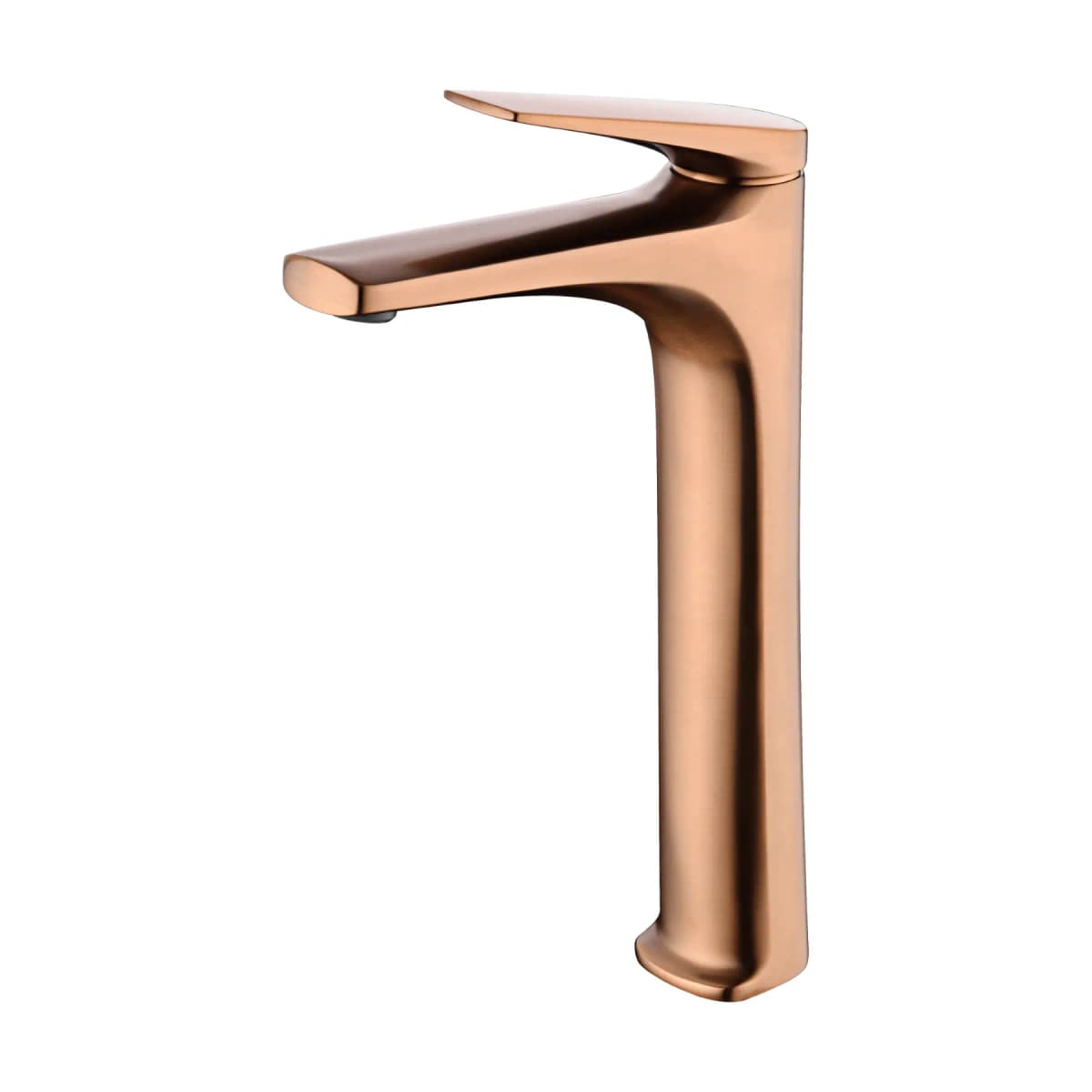 Grifería para baño con grifo monomando alto de lavabo en oro rosa cepillado