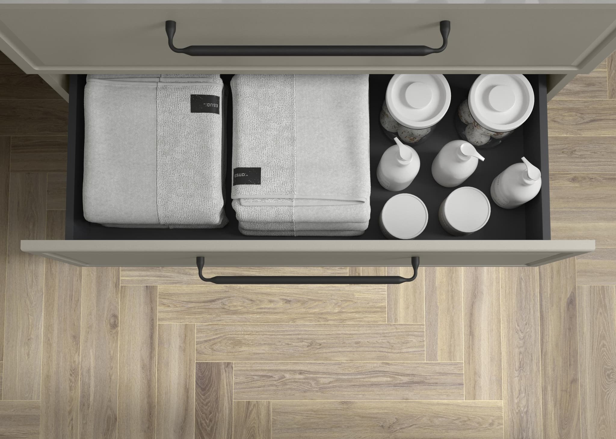 SALGAR RUNA Mueble de baño suspendido con lavabo Toscana 140 2 pozas carga mineral 4 colores