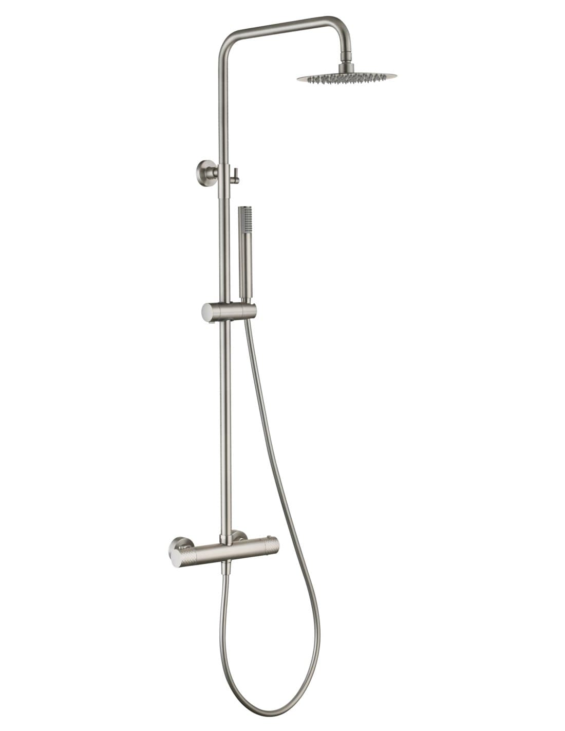 CONJUNTO DUCHA TERMOSTÁTICO GENOVA NÍQUEL CEPILLADO BTG053/NQ