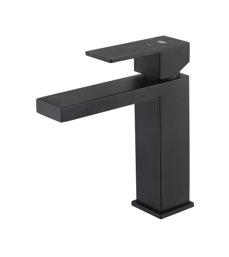Grifo Monomando de Lavabo ARMY Negro Mate