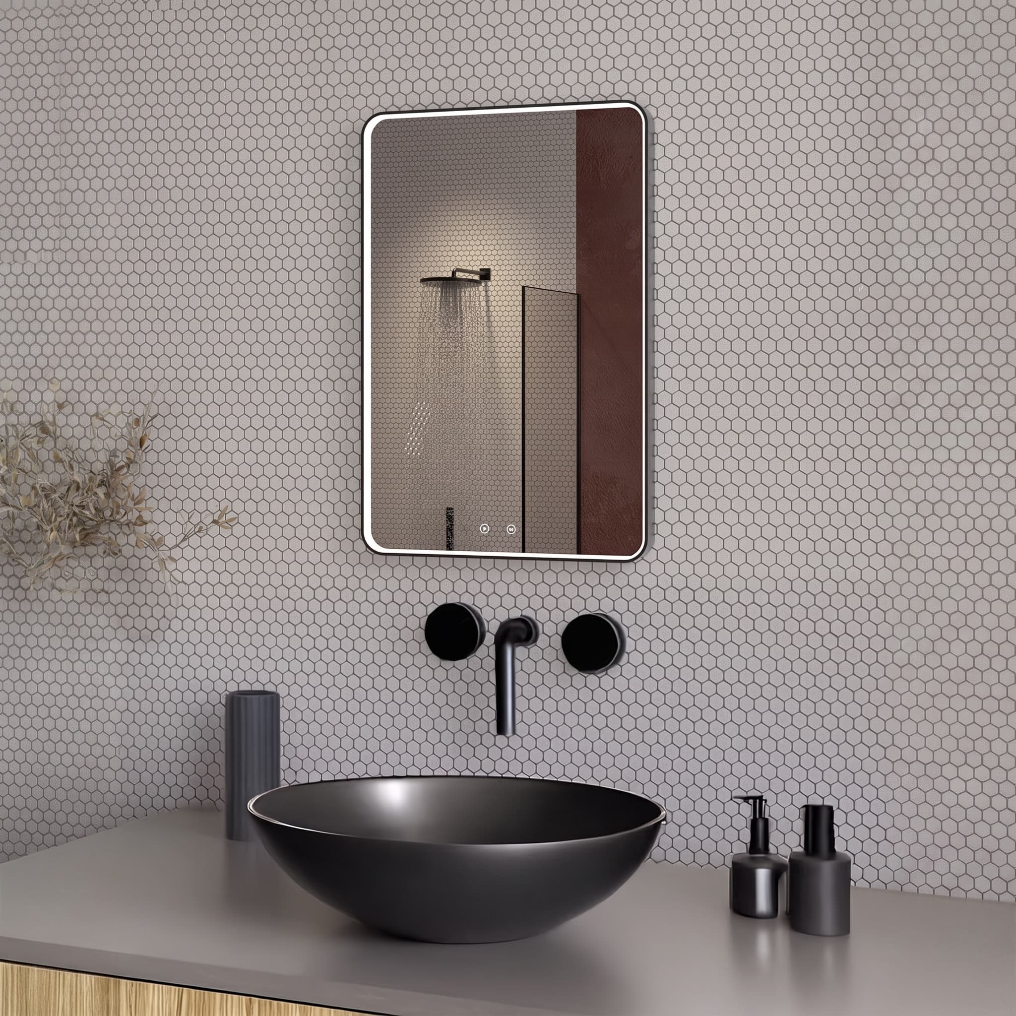 Espejo de baño con luz LED DELHI