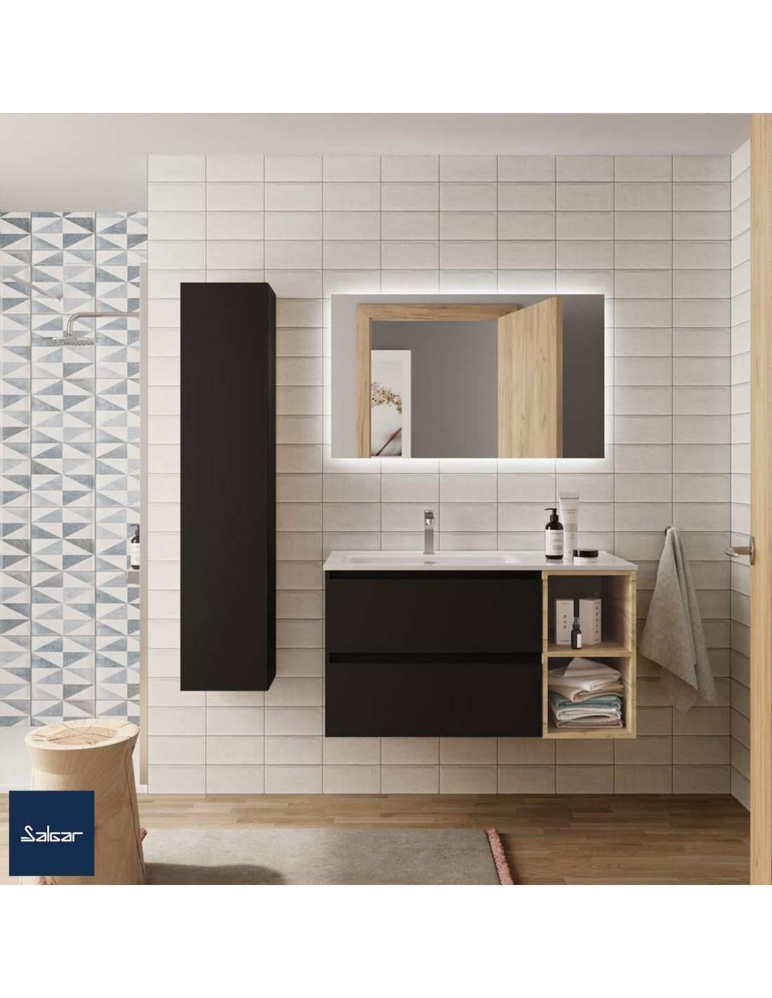 SALGAR BEQUIA Mueble de baño suspendido 90+ Lavabo Constanza