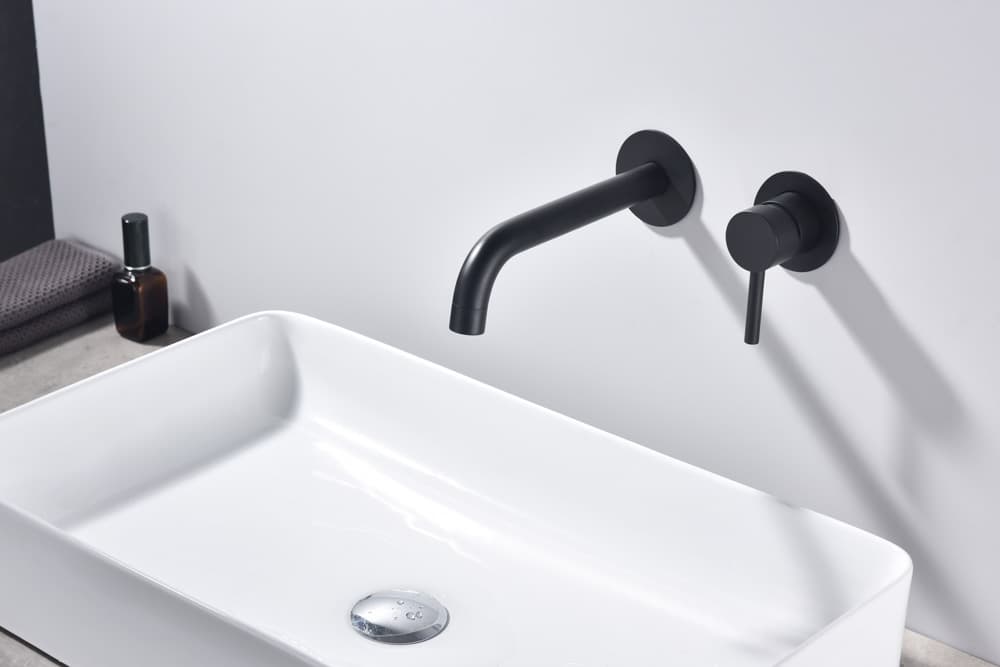 Grifo Monomando de Lavabo Empotrado CLOUD Negro Mate