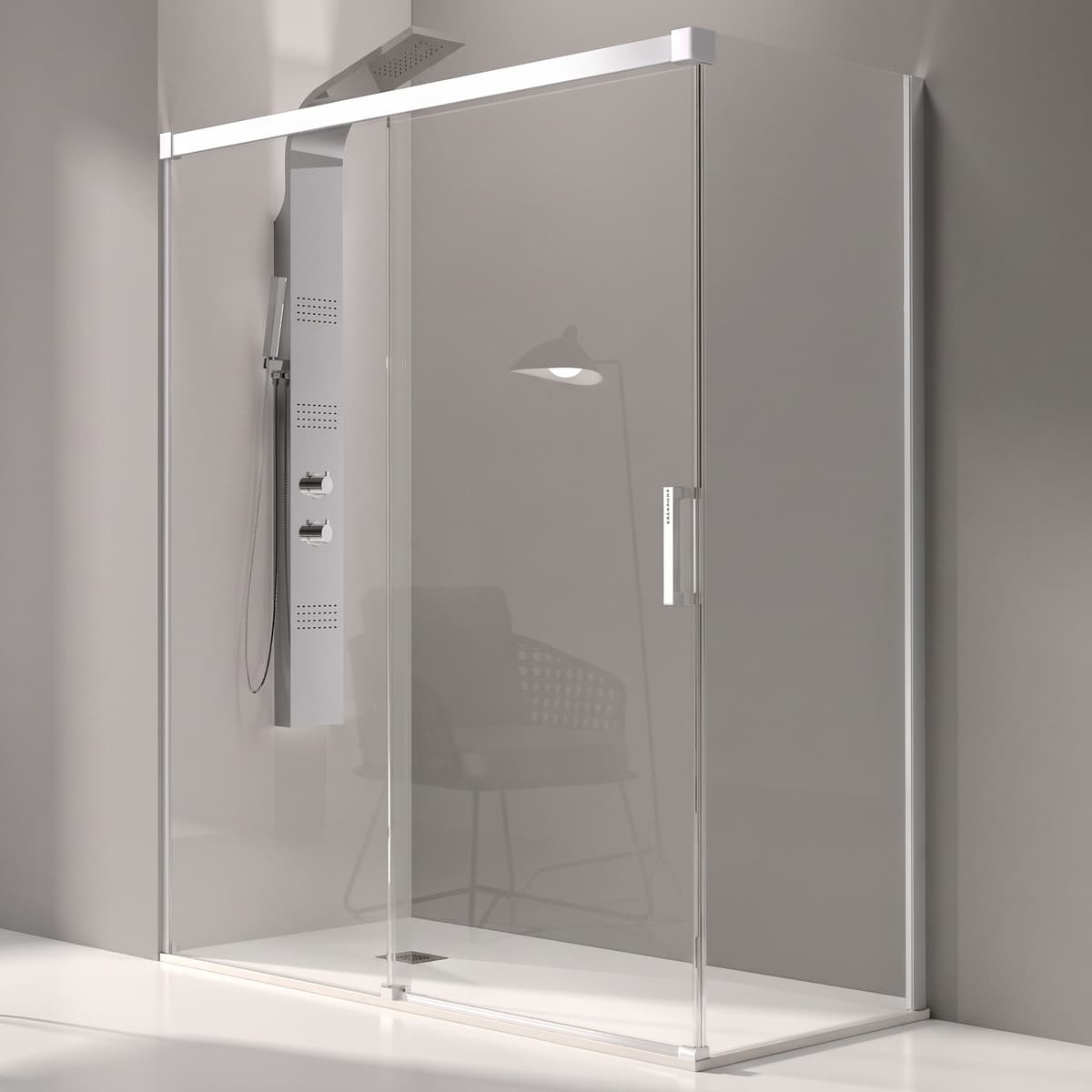 Mampara Frontal KASSANDRA GLASÉ GS102 Blanco