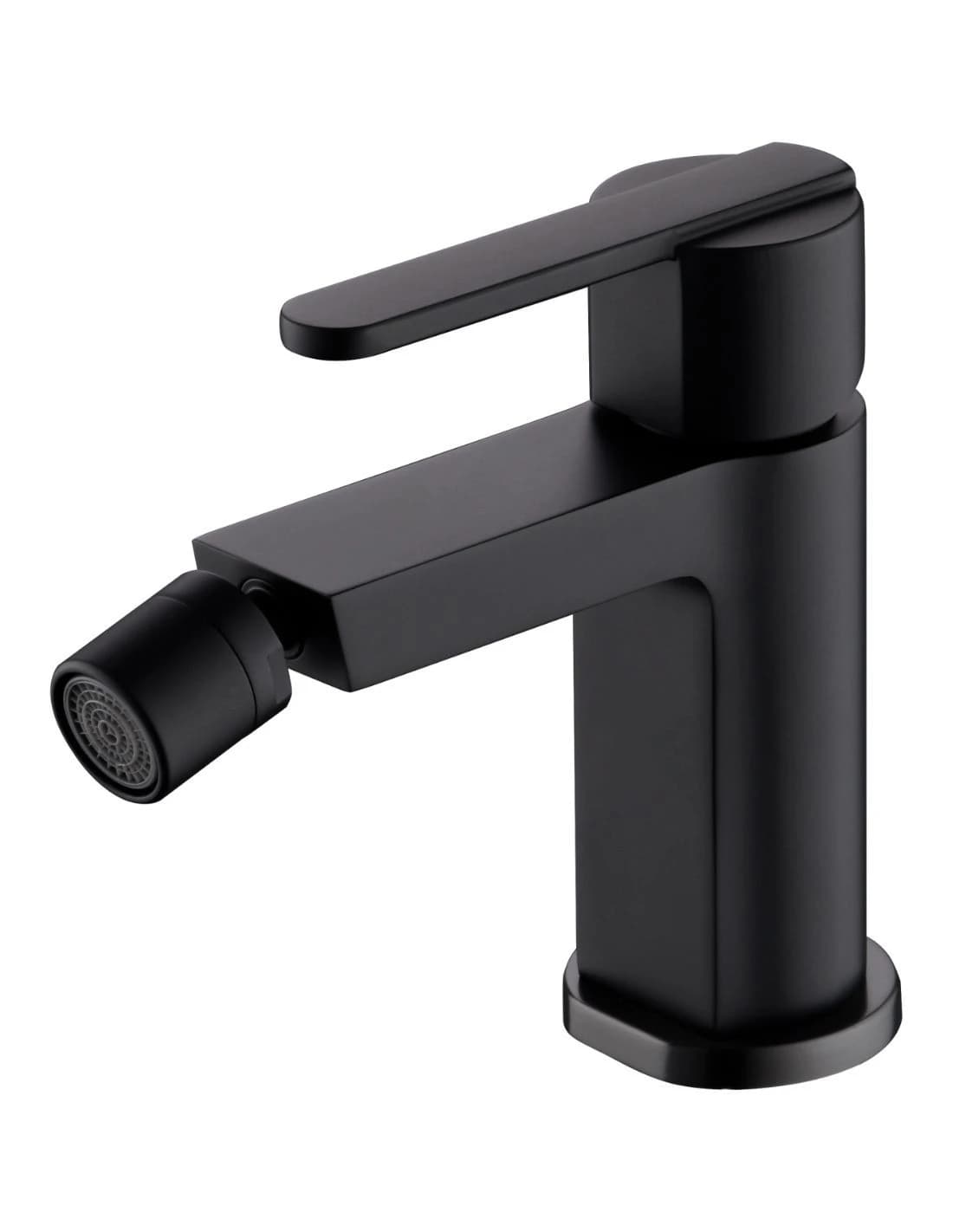 Monomando bide Roma negro mate / BDR001-2NG