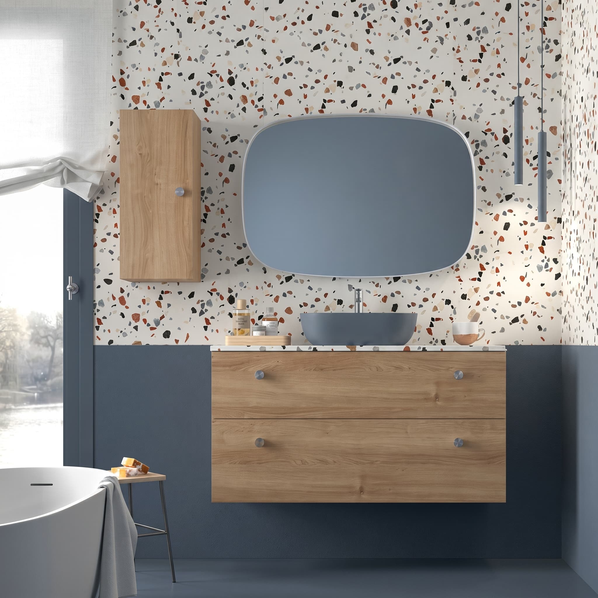 Mueble baño suspendido Carmen TOP 2 Cajones de Avila dos 60-70-80-90-100-120-140 (copia)