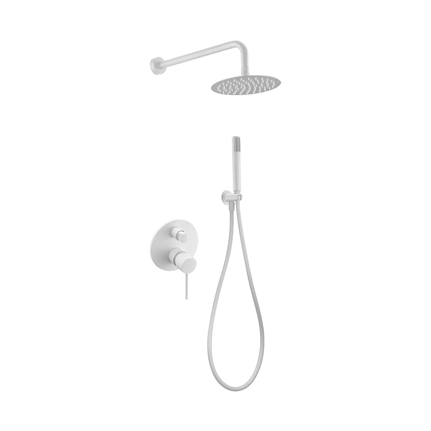 Ducha empotrada monomando MILOS blanco mate / GPMS045/BL