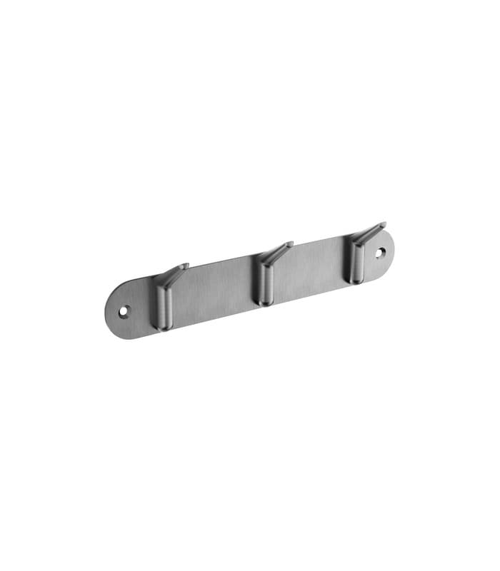 Percha triple de baño níquel cepillado Aura de Medimex CAA006-02/NQ
