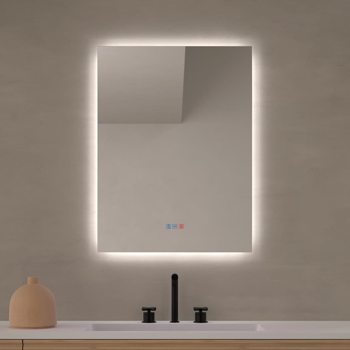 Espejo de baño rectangular con luz LED Mérida de Dyled