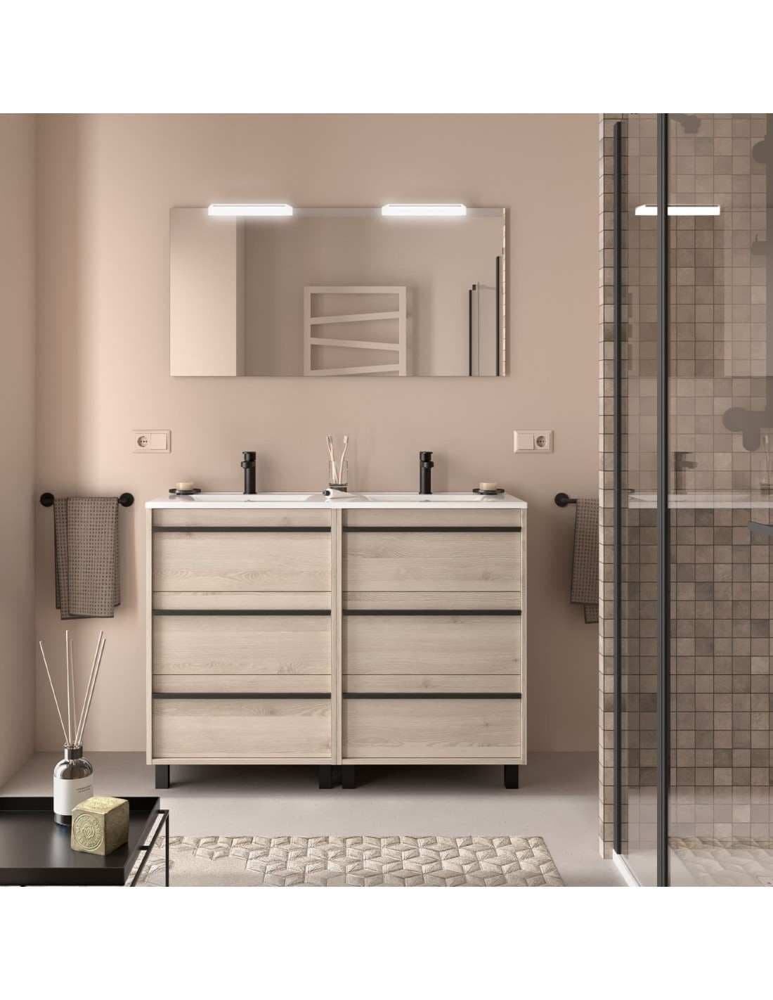 Mueble baño suspendido ATTILA 3C de Salgar 120
