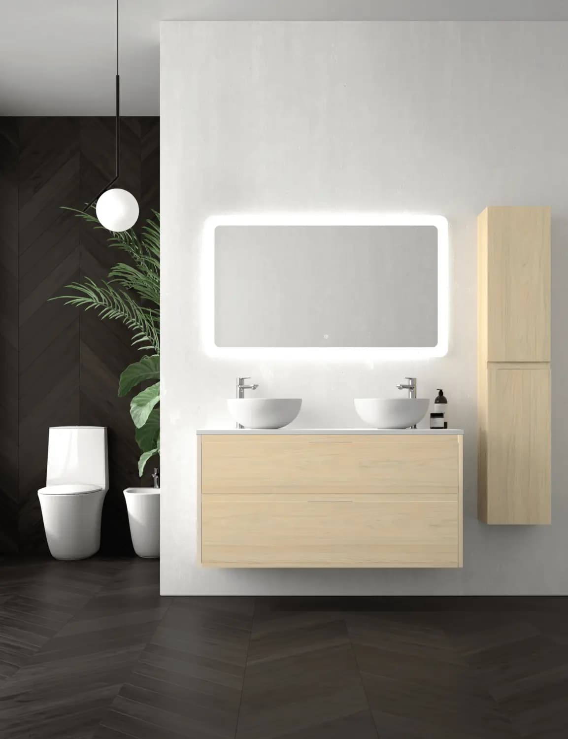 Mueble baño suspendido Carmen TOP 2 Cajones de Avila dos 60-70-80-90-100-120-140
