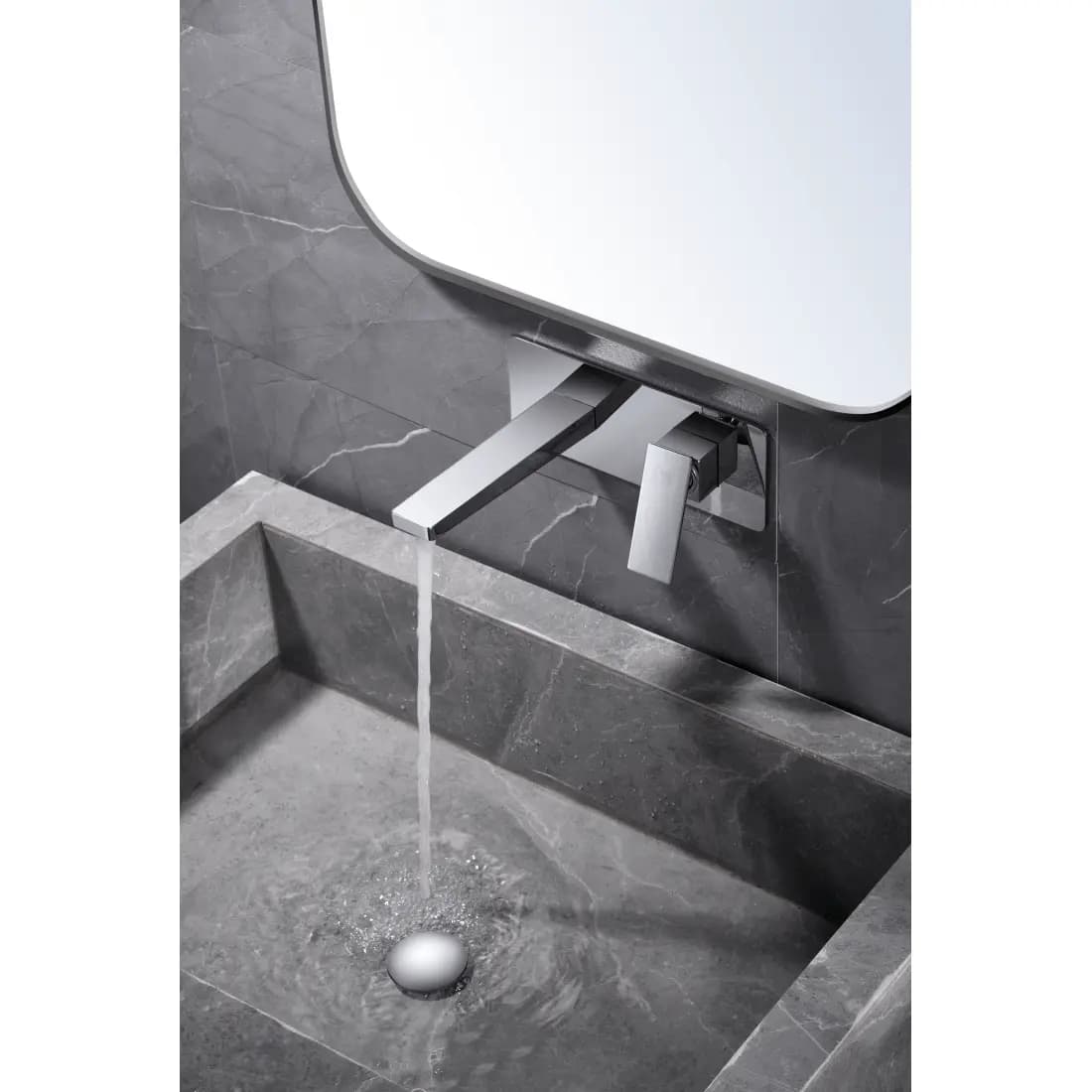 Monomando lavabo empotrado Pisa cromo / GLP048