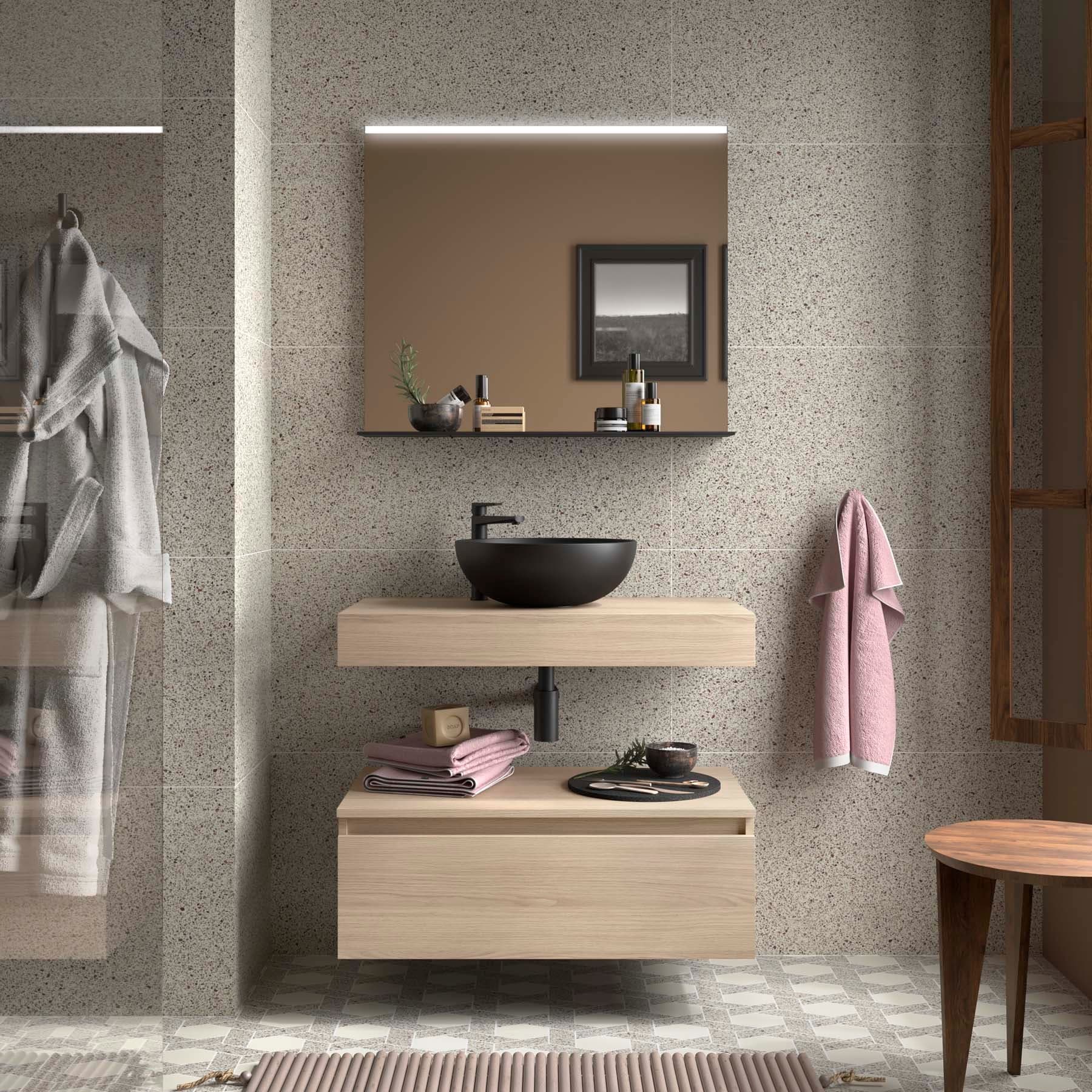 Mueble de baño suspendido Salgar Encimera Domus + complementos 60-120