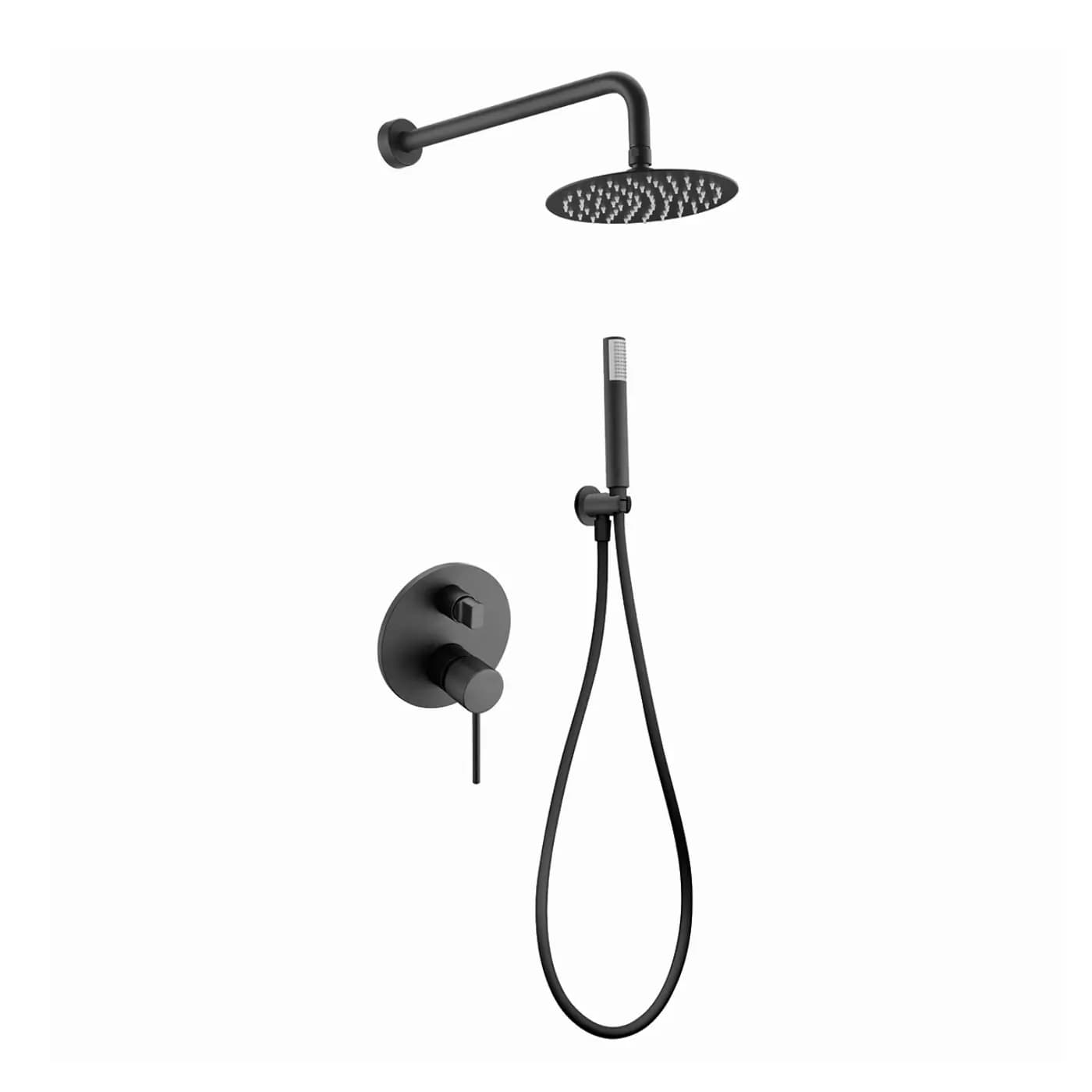 Ducha empotrada monomando MILOS negro mate / GPMS045/NG