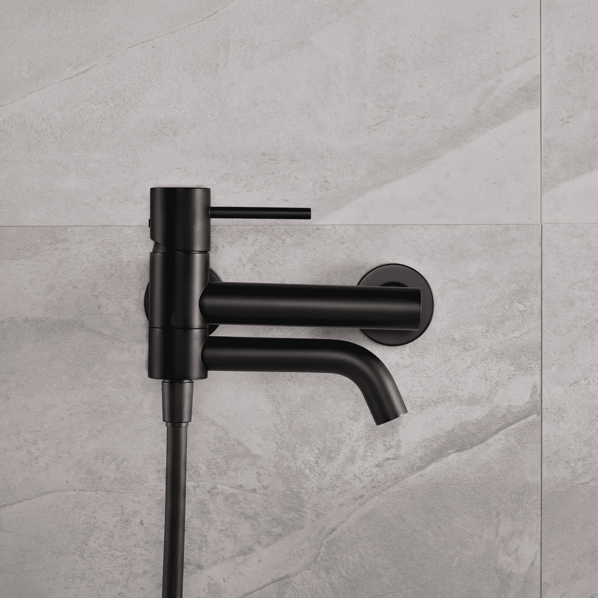 Monomando kit baño/ducha Monza negro mate / BDM039-4NG