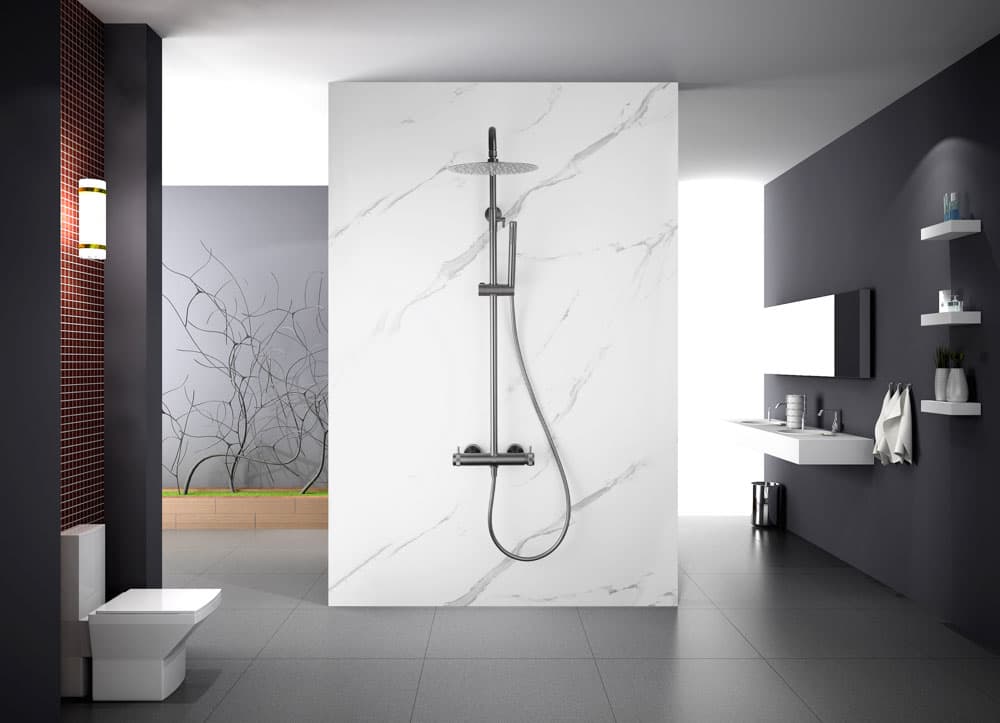 Conjunto de Ducha Monomando DIAMOND Gris Mate