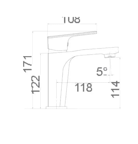 Monomando lavabo BALI cromo / BDI017-1