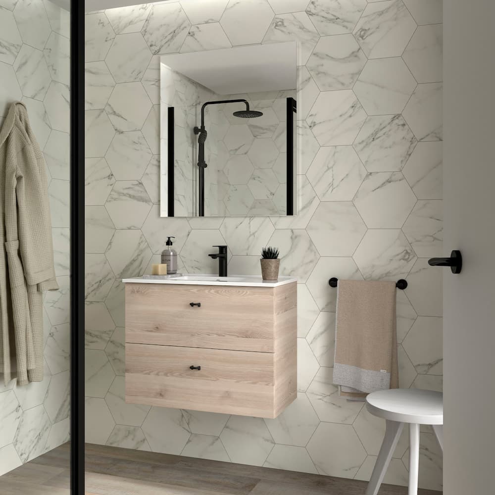 Mueble de baño Inara suspendido de 36 centímetros de fondo