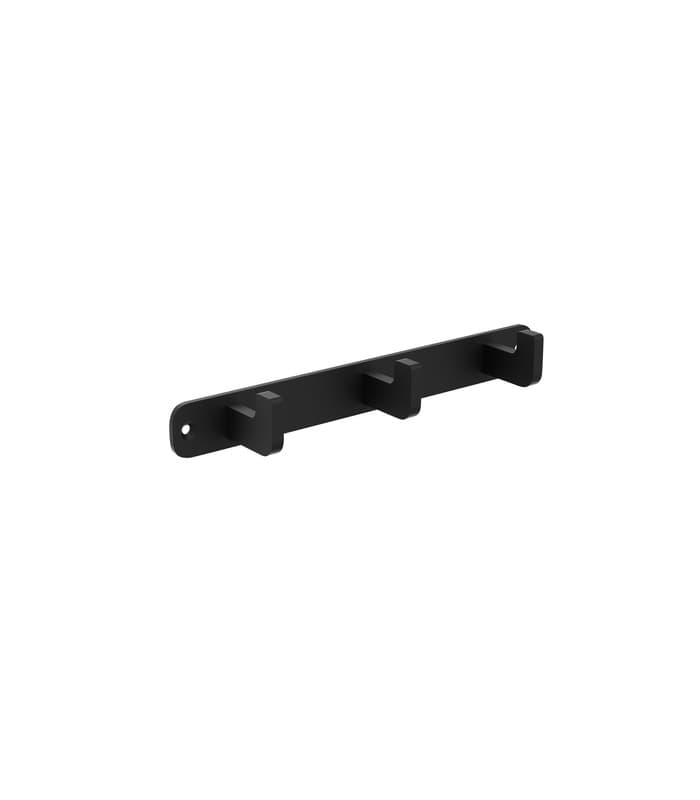 Percha triple de baño negro mate Nova de Medimex CAN007-02/NG