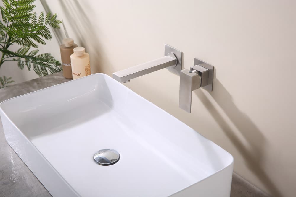 Grifo Monomando de Lavabo Empotrado THUNDER Níquel Cepillado