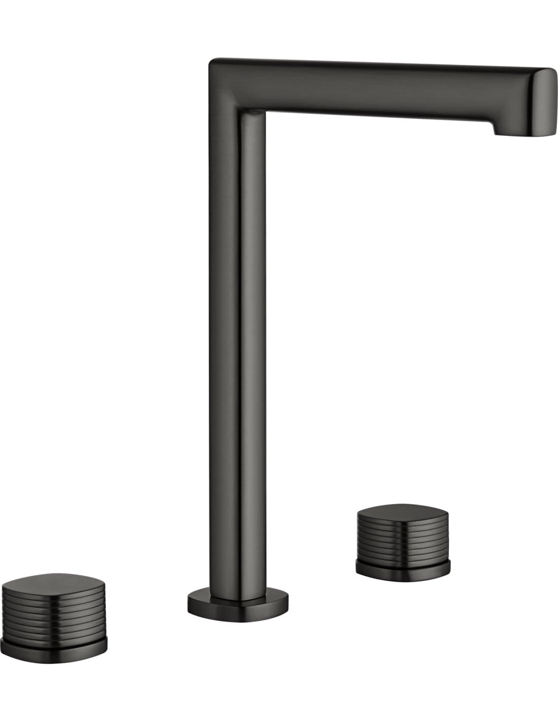LAVABO BIMANDO SOBRENCIMERA CAÑO ALTO FIRENZE BLACK GUN METAL BAF065/BGM
