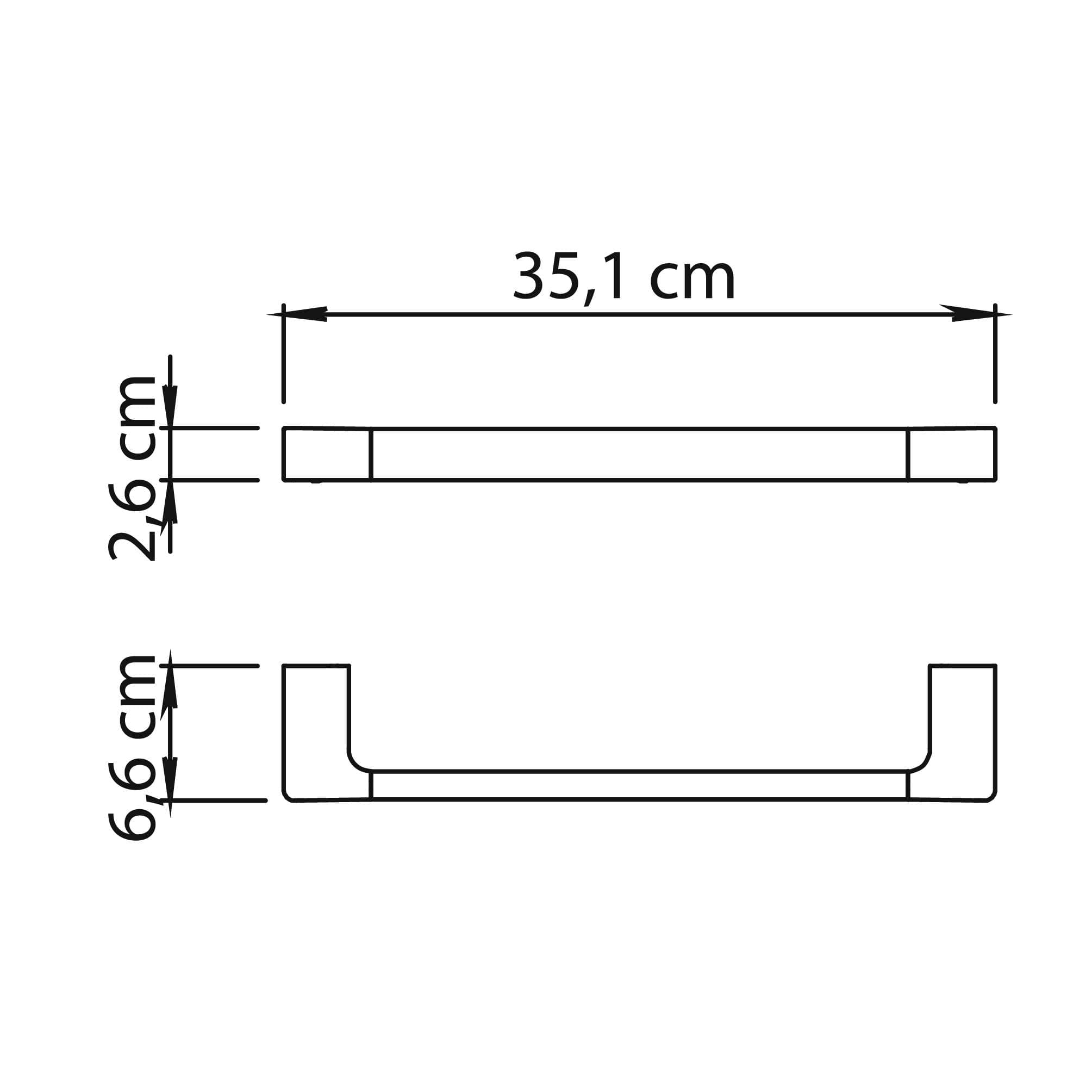 toallero 35 cm pirenei cepillado
