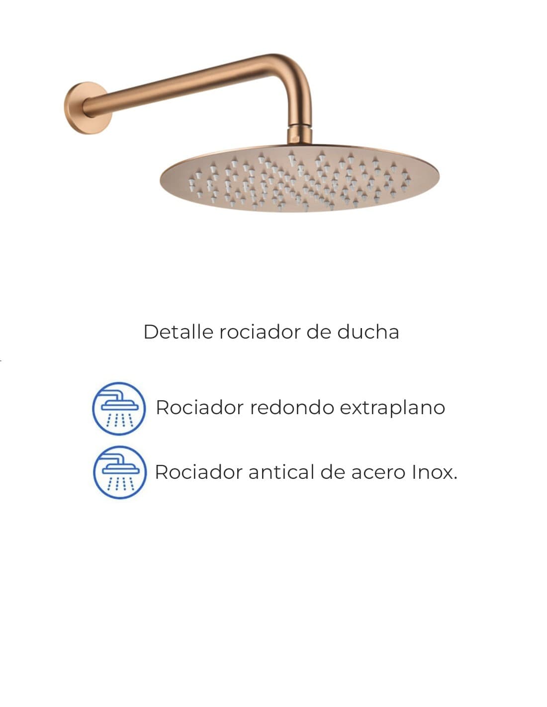 Conjunto ducha monomando empotrado Monza oro cepillado / GPM039/OC