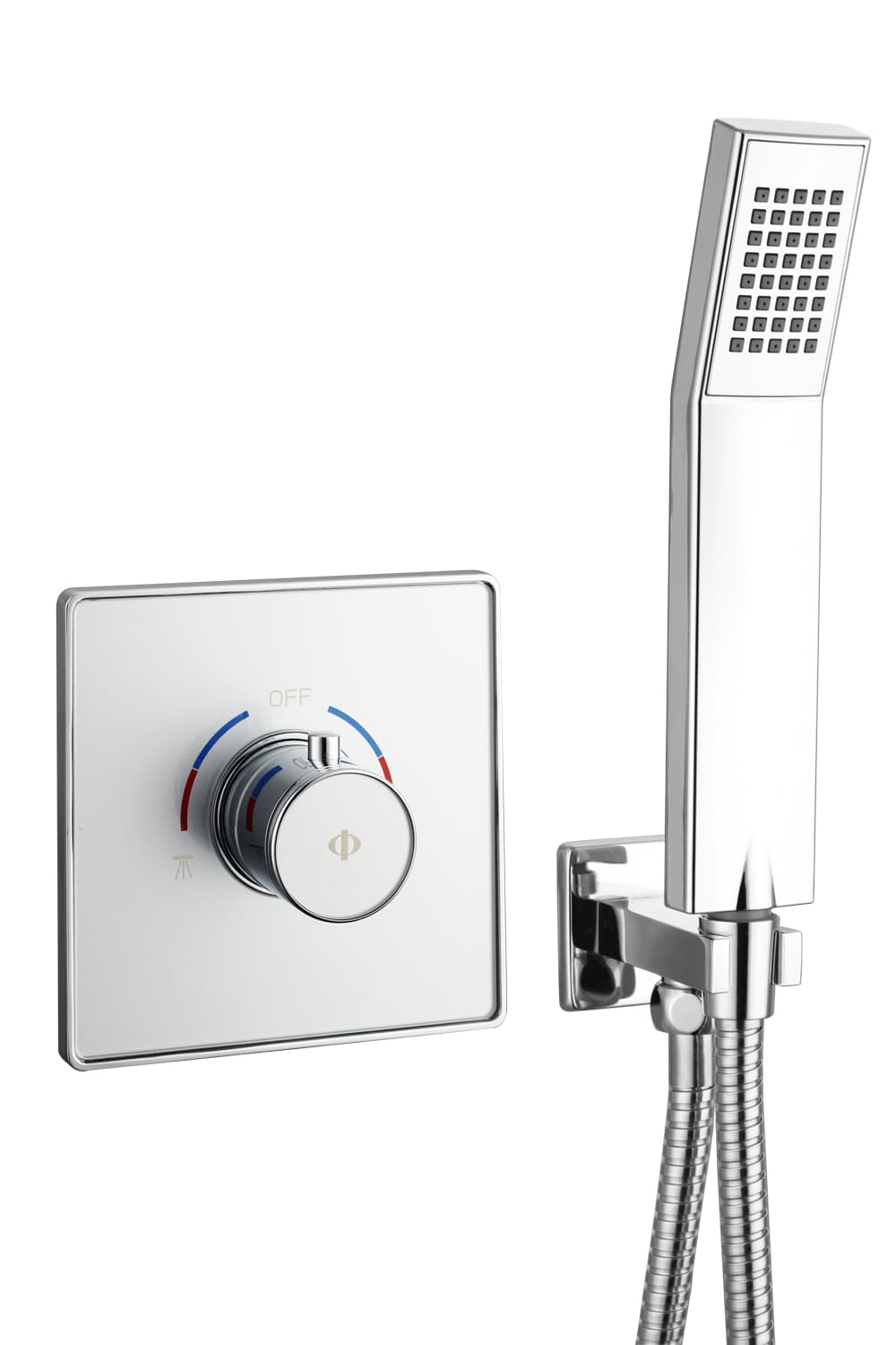 Grifo de ducha empotrado monomando Universal cromo con kit 3235
