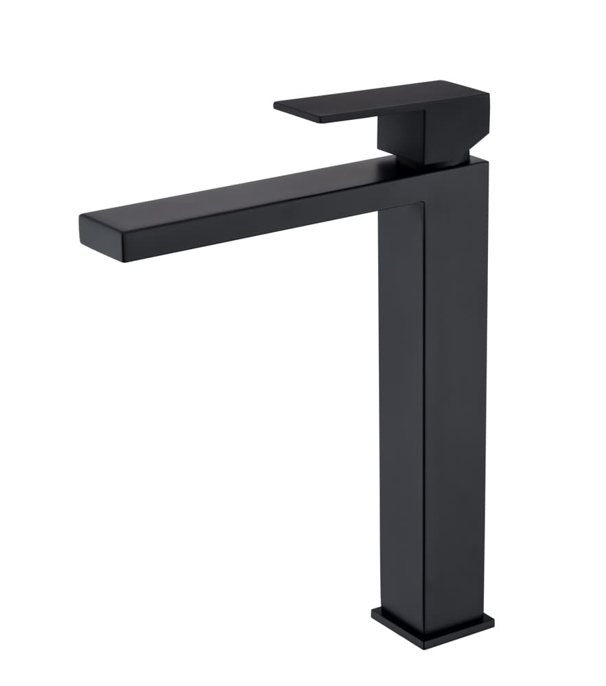 Grifo Monomando de Lavabo Alto ARMY Negro Mate