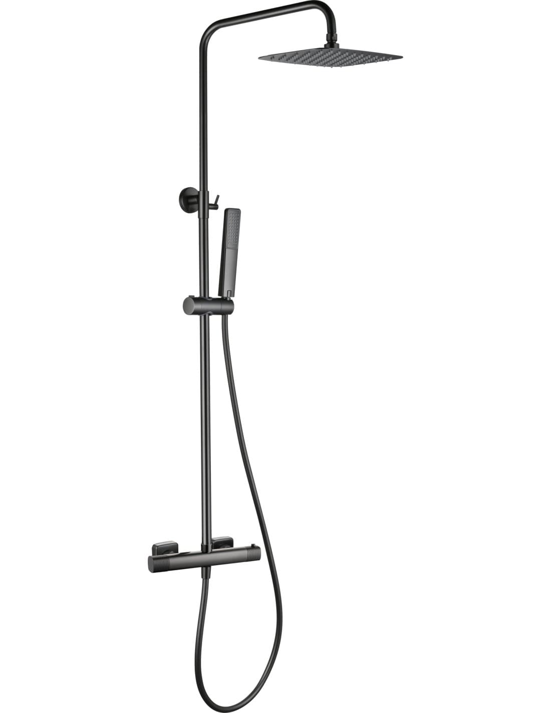 CONJUNTO DUCHA TERMOSTÁTICO FIRENZE BLACK GUN METAL BTF065/BGM
