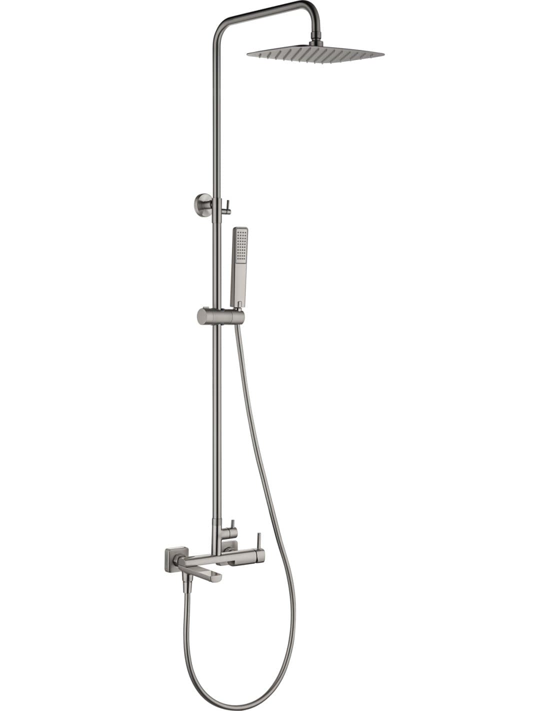 CONJUNTO BAÑERA MONOMANDO TOSCANA NÍQUEL CEPILLADO BDT064-B/NQ