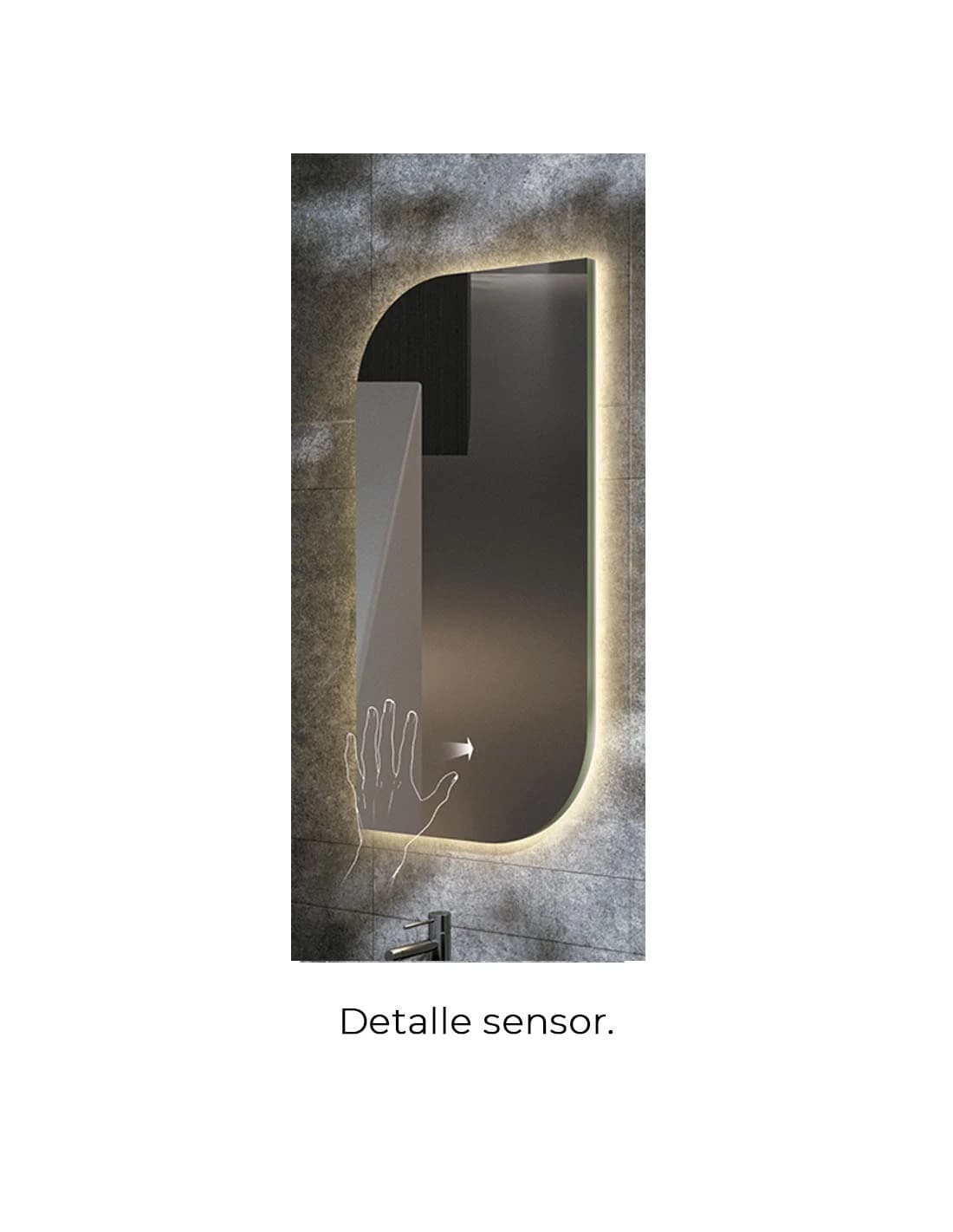 Espejo de baño con luz LED Cardif Ledimex