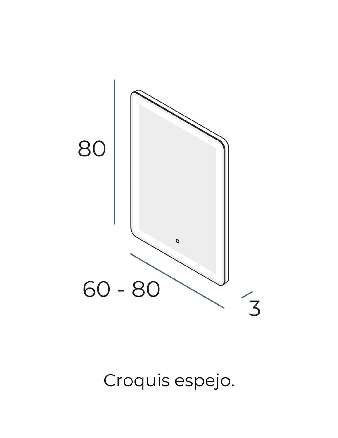 Espejo LED Vitara de Manillons Torrent 50-140 cm