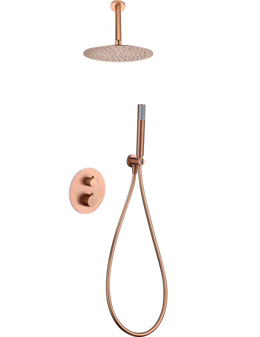 Conjunto ducha termostático empotrado Piamonte oro GTP059/ORC