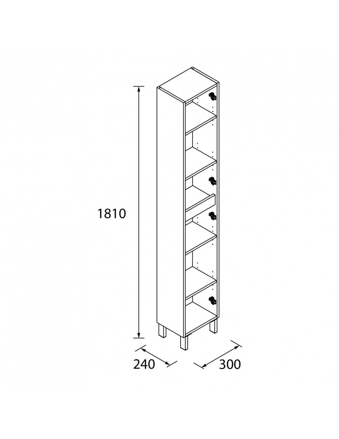 Columna auxiliar INFINITY 2 puertas para baño 3