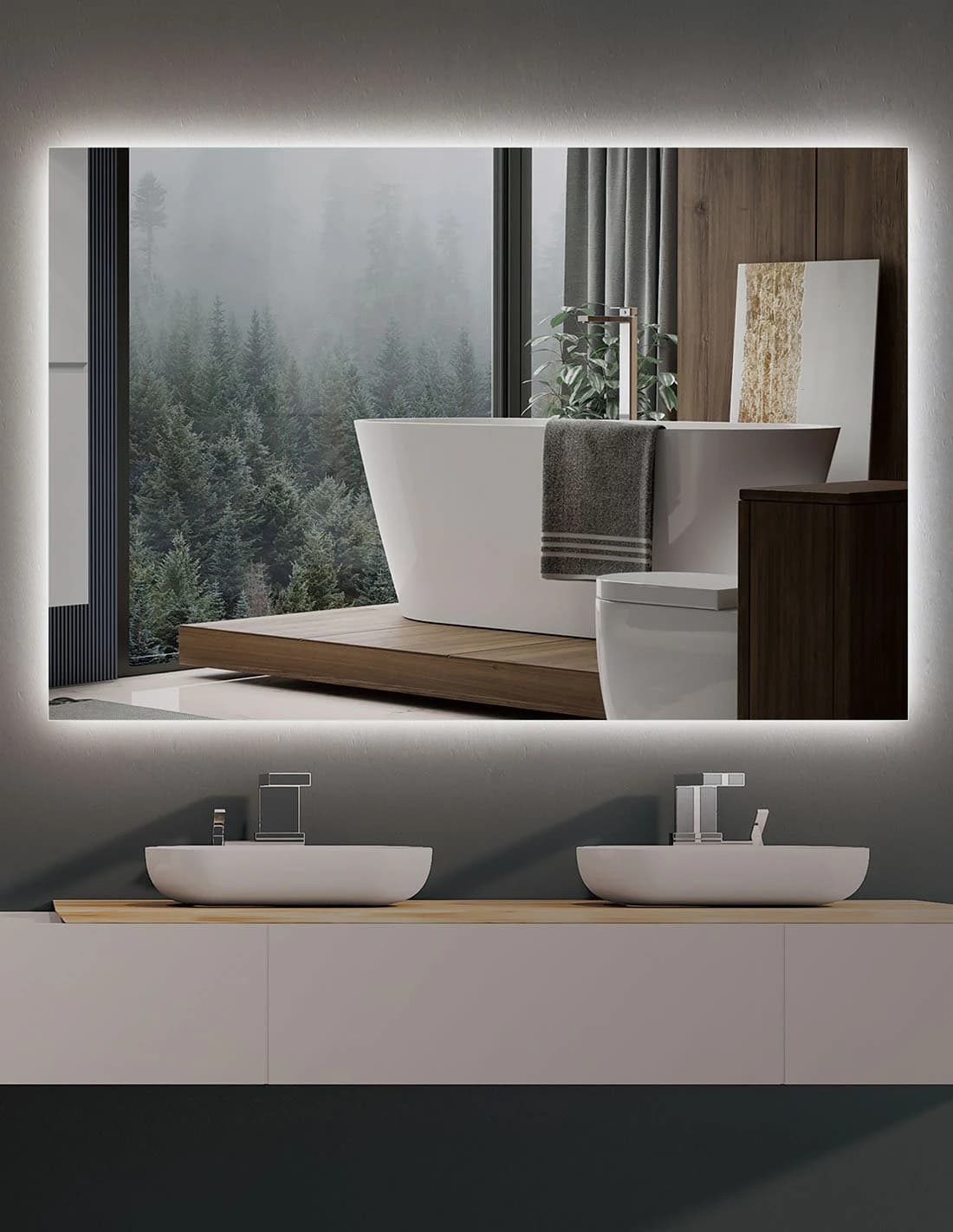 Espejo de baño con luz LED Suecia ledimex