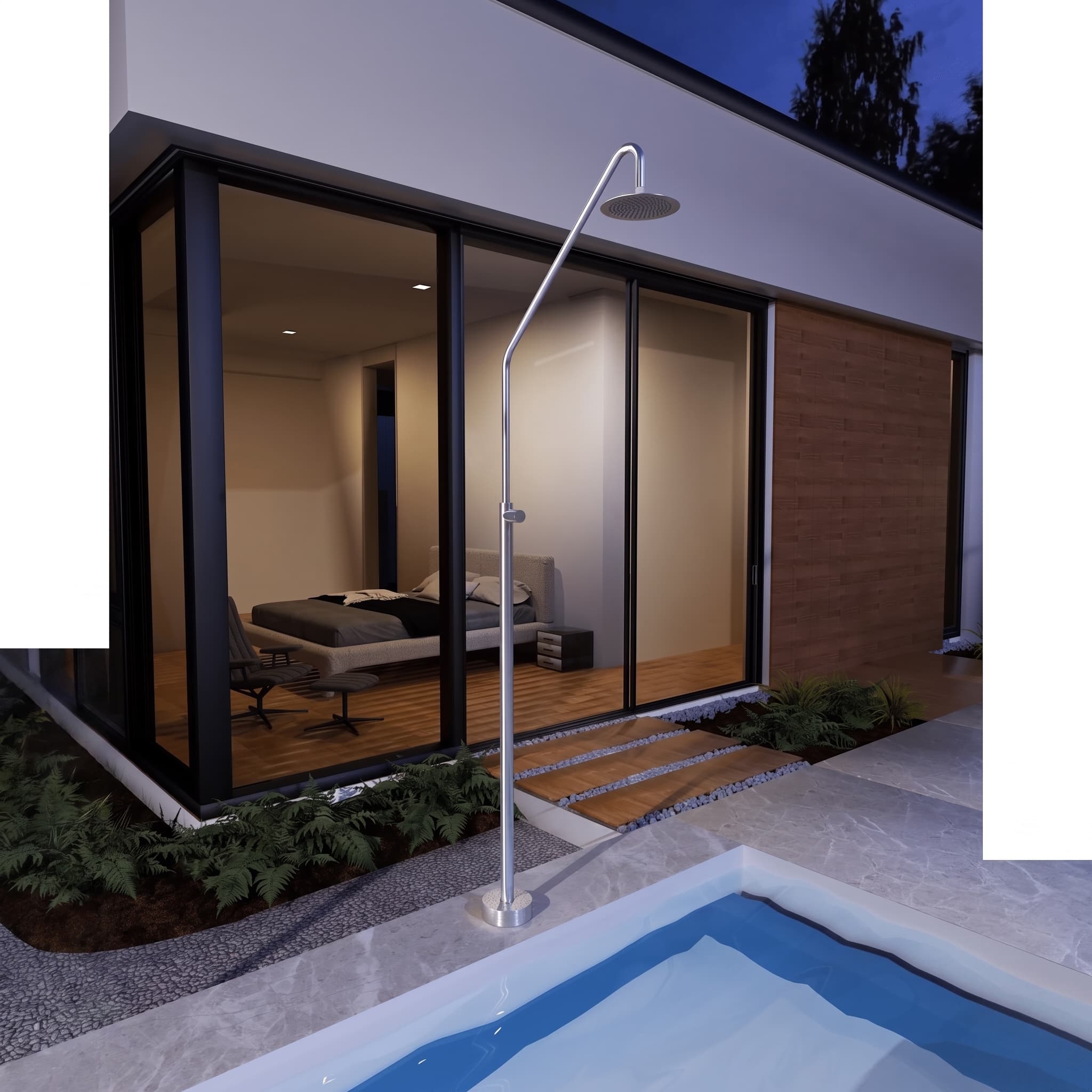 Ducha de piscina ALASKA Acero S.316 GPP002/AC