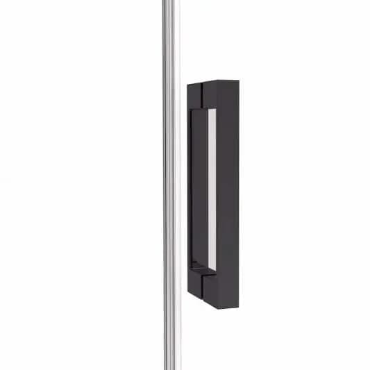 Mampara frontal fijo con puerta corredera TWENTY de GME negro mate