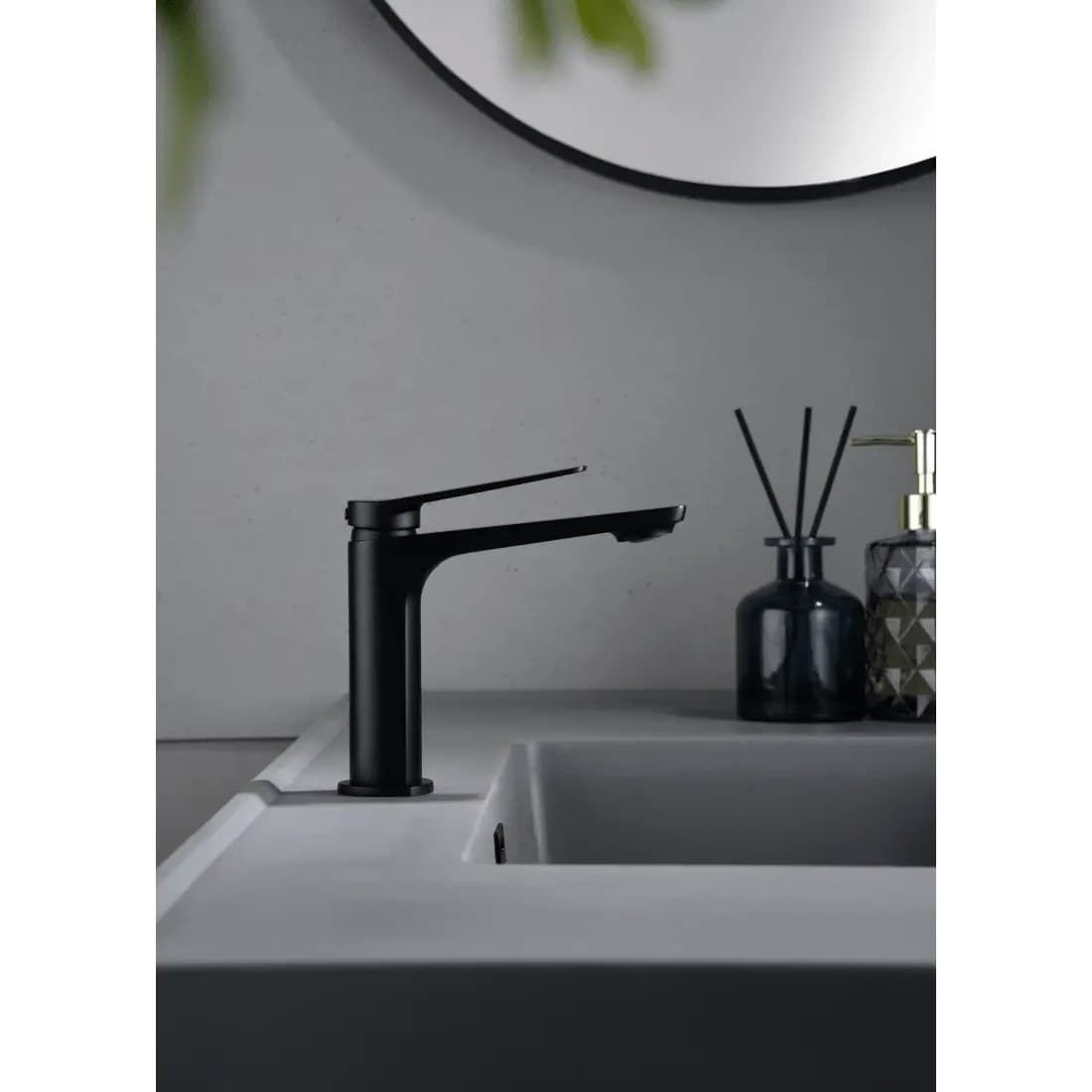 Monomando lavabo Napoles negro mate / BDN047-1NG