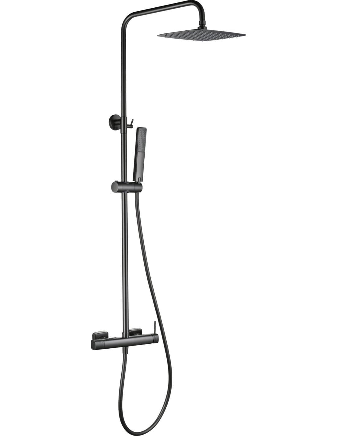 CONJUNTO DUCHA MONOMANDO FIRENZE BLACK GUN METAL BDF065/BGM