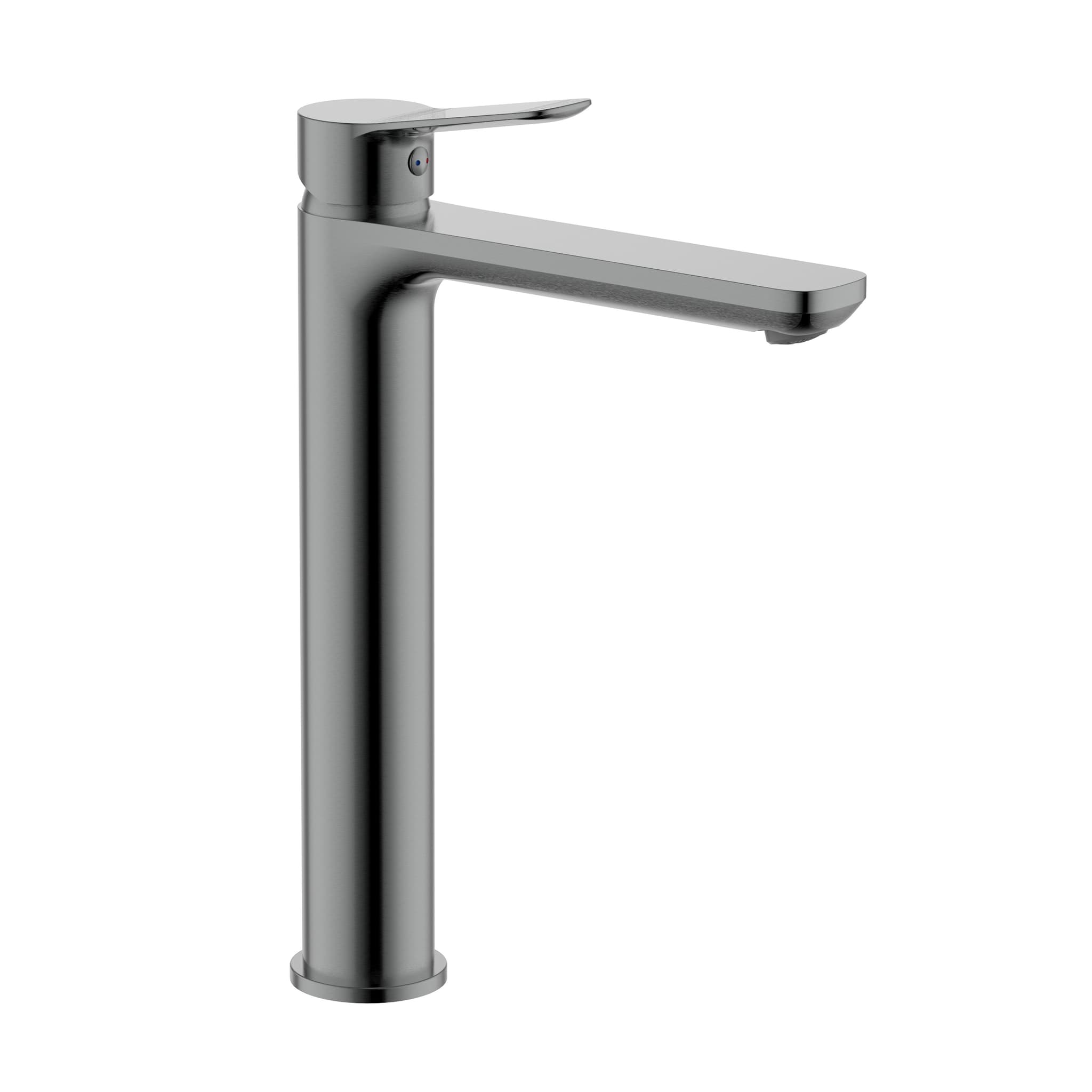 Grifo de lavabo de caño alto RHIO titanio 3166T