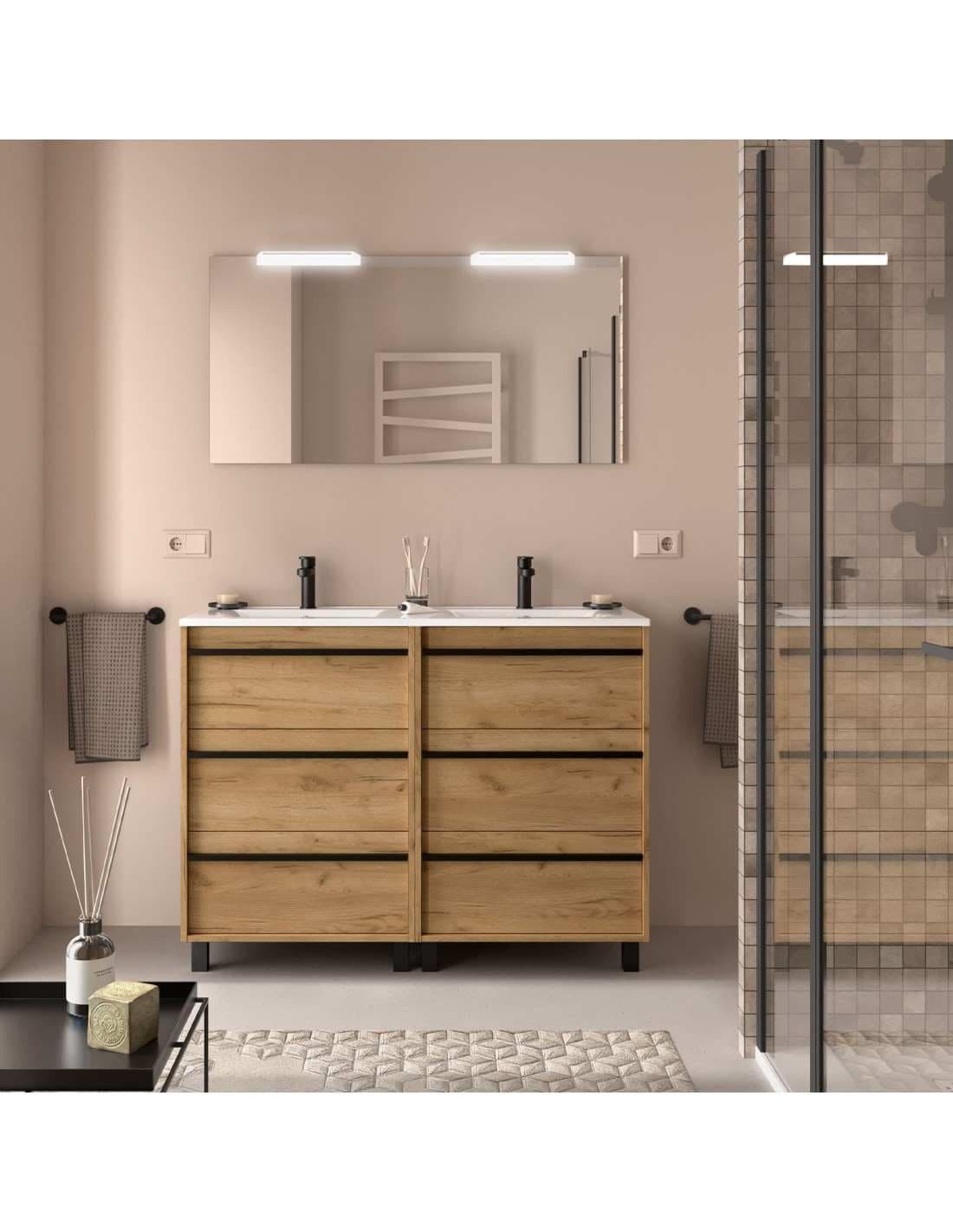 Mueble baño suspendido ATTILA 3C de Salgar 120